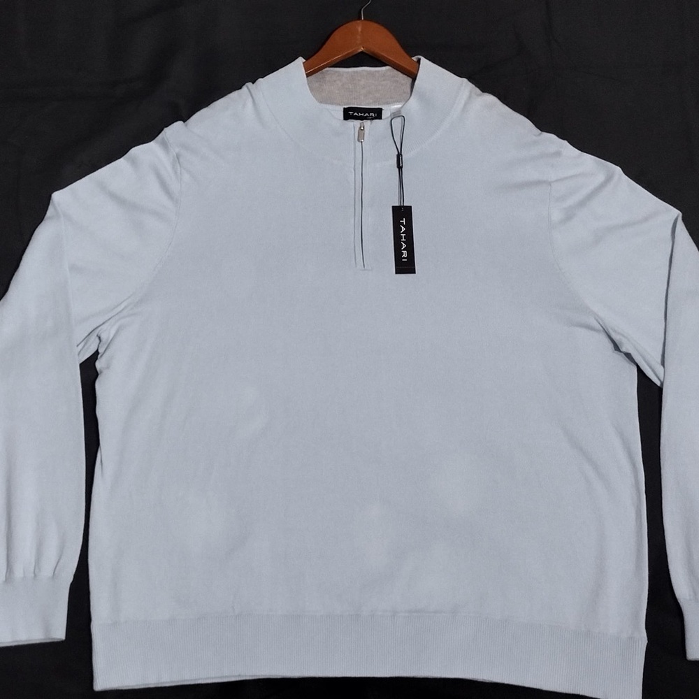 Tahari Men's Light Blue Sweater size XXL brand new e tags